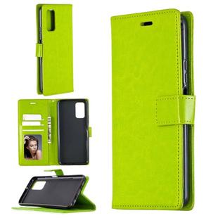 For Huawei Honor 30S Crazy Horse Texture Horizontal Flip Leather Case with Holder & Card Slots & Wallet & Photo Frame(Greed)