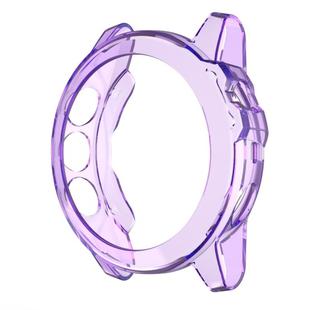 Suitable for Jiaming Fenix 5S & 5S Plus Transparent TPU Silica Gel Watch Case(Transparent purple)