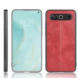 For Meizu 17/17 Pro Shockproof Sewing Cow Pattern Skin PC + PU + TPU Case(Red)