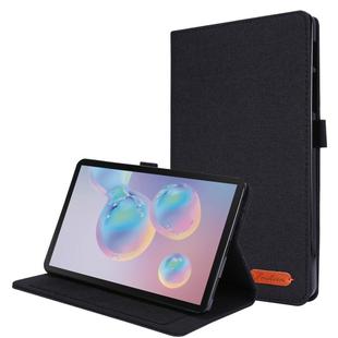 For Samsung Galaxy Tab A 8.4 (2020) Horizontal Flip TPU + Fabric PU Leather Protective Case with Name Card Clip(Black)