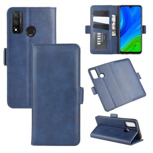 For Huawei P smart 2020 Dual-side Magnetic Buckle Horizontal Flip Leather Case with Holder & Card Slots & Wallet(Dark Blue)