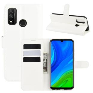 For Huawei P smart 2020 Litchi Texture Horizontal Flip Protective Case with Holder & Card Slots & Wallet(White)