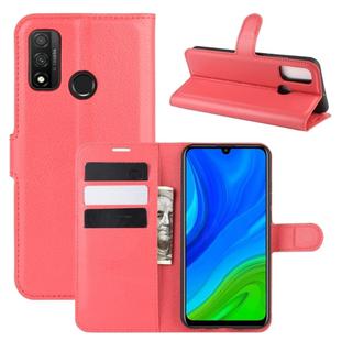 For Huawei P smart 2020 Litchi Texture Horizontal Flip Protective Case with Holder & Card Slots & Wallet(Red)