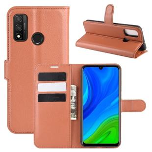For Huawei P smart 2020 Litchi Texture Horizontal Flip Protective Case with Holder & Card Slots & Wallet(Brown)
