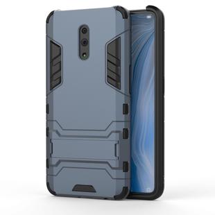 Shockproof PC + TPU Case for OPPO Reno , with Holder(Navy Blue)