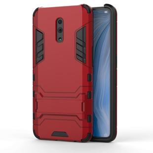 Shockproof PC + TPU Case for OPPO Reno , with Holder(Red)