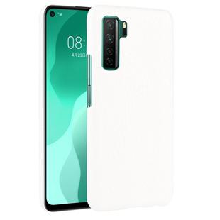 For Huawei P40 LITE 5G/Nova 7 SE Shockproof Crocodile Texture PC + PU Case(White)