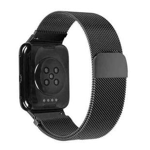 For OPPO Watch 41MM Smart Watch Milanese Stainless Steel Metal Watch Band(Black)