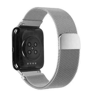 For OPPO Watch 41MM Smart Watch Milanese Stainless Steel Metal Watch Band(Silver)