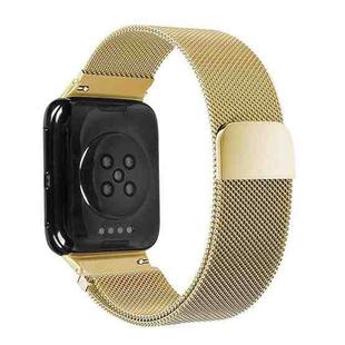 For OPPO Watch 41MM Smart Watch Milanese Stainless Steel Metal Watch Band(Gold)