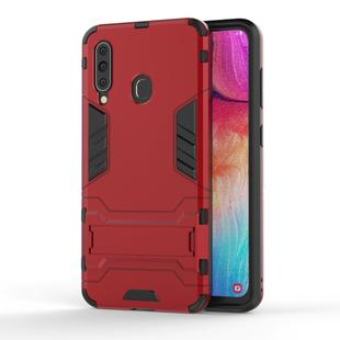 Shockproof PC + TPU Case for Galaxy A60 , with Holder(Red)