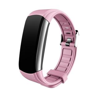 C6T 0.96inch Color Screen Smart Watch IP67 Waterproof,Support Temperature Monitoring/Heart Rate Monitoring/Blood Pressure Monitoring/Sleep Monitoring(Pink)