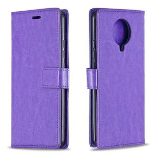 For Xiaomi Redmi K30 Pro Crazy Horse Texture Horizontal Flip Leather Case with Holder & Card Slots & Wallet & Photo Frame(Purple)