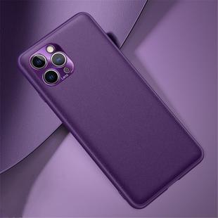 For iPhone 11 Pro Shockproof TPU Soft Edge Skinned Plastic Case(Purple)