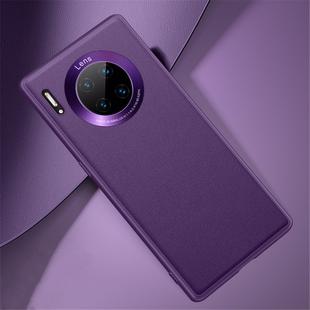 For Huawei Mate 30 Pro Shockproof TPU Soft Edge Skinned Plastic Case(Purple)