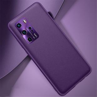 For Huawei P40 Pro Shockproof TPU Soft Edge Skinned Plastic Case(Purple)