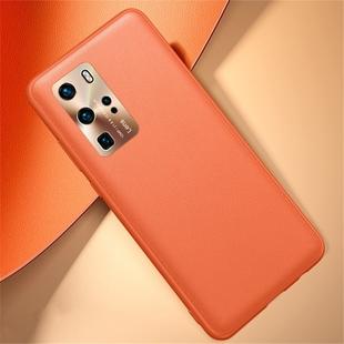 For Huawei P40 Pro Shockproof TPU Soft Edge Skinned Plastic Case(orange)