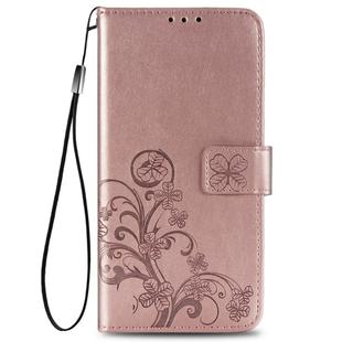 For Huawei Honor 30 Pro Four-leaf Clasp Embossed Buckle Mobile Phone Protection Leather Case with Lanyard & Card Slot & Wallet & Bracket Function(Gray)