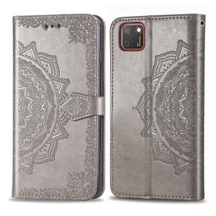 For Huawei Y5P 2020 /  Honor 9S Halfway Mandala Embossing Pattern Horizontal Flip Leather Case with Holder & Card Slots & Wallet & Photo Frame & Lanyard(Gray)