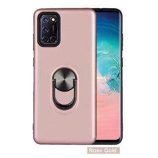 For OPPO A72 / A52 / A92 360 Rotary Multifunctional Stent PC+TPU Case with Magnetic Invisible Holder(Rose Gold)