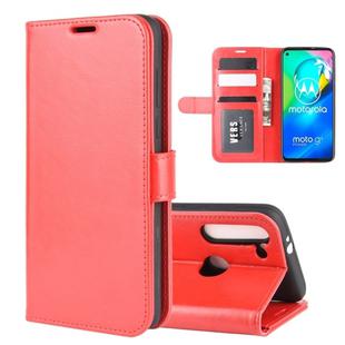 For Motorola Moto G8 Power R64 Texture Single Horizontal Flip Protective Case with Holder & Card Slots & Wallet& Photo Frame(Red)