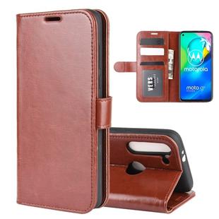 For Motorola Moto G8 Power R64 Texture Single Horizontal Flip Protective Case with Holder & Card Slots & Wallet& Photo Frame(Brown)