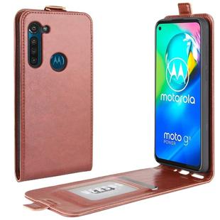 For Motorola Moto G8 Power R64 Texture Single Vertical Flip Leather Protective Case with Card Slots & Photo Frame(Brown)