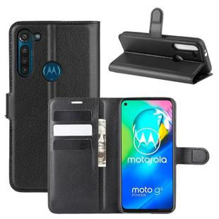 For Motorola Moto G8 Power Litchi Texture Horizontal Flip Protective Case with Holder & Card Slots & Wallet(Black)