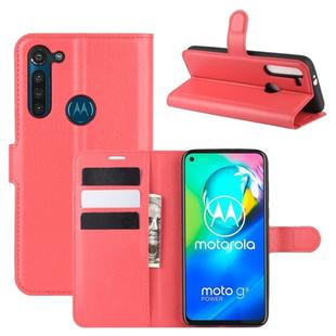 For Motorola Moto G8 Power Litchi Texture Horizontal Flip Protective Case with Holder & Card Slots & Wallet(Red)