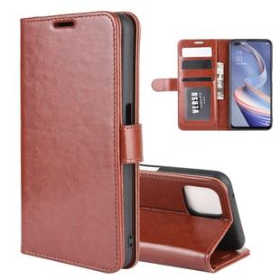 For Oppo A92s R64 Texture Single Horizontal Flip Protective Case with Holder & Card Slots & Wallet& Photo Frame(Brown)