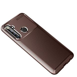 For OPPO Realme 6i Carbon Fiber Texture Shockproof TPU Case(Brown)