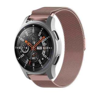 For Honor Magic Watch 2 / Samsung Galaxy Active 2 18mm Milan Stainless Steel Mesh Watch Band(Pink)