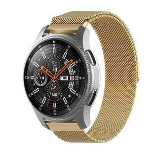 For Honor Magic Watch 2 / Samsung Galaxy Active 2 18mm Milan Stainless Steel Mesh Watch Band(Gold)