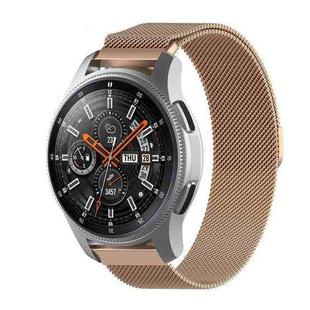 For Honor Magic Watch 2 / Galaxy Active2 22mm Milan Stainless Steel Mesh Watch Band(Rose Gold)