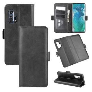 For Motorola Edge+  Dual-side Magnetic Buckle Horizontal Flip Leather Case with Holder & Card Slots & Wallet(Black)