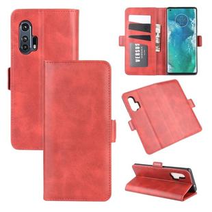 For Motorola Edge+  Dual-side Magnetic Buckle Horizontal Flip Leather Case with Holder & Card Slots & Wallet(Red)