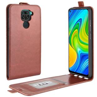 For Xiaomi Redmi Note 9/10X 4G R64 Texture Single Vertical Flip Leather Protective Case with Card Slots & Photo Frame(Brown)