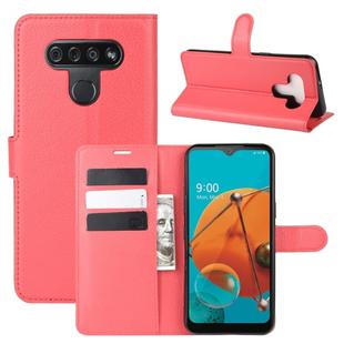 For LG K51 Litchi Texture Horizontal Flip Protective Case with Holder & Card Slots & Wallet(Red)