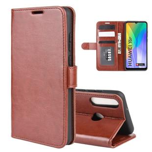 For Huawei Y6p R64 Texture Single Horizontal Flip Protective Case with Holder & Card Slots & Wallet& Photo Frame(Brown)