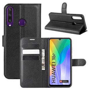 For Huawei Y6p Litchi Texture Horizontal Flip Protective Case with Holder & Card Slots & Wallet(Black)