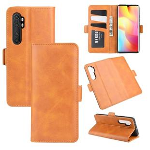For Xiaomi Mi Note 10 Lite Dual-side Magnetic Buckle Horizontal Flip Leather Case with Holder & Card Slots & Wallet(Yellow)