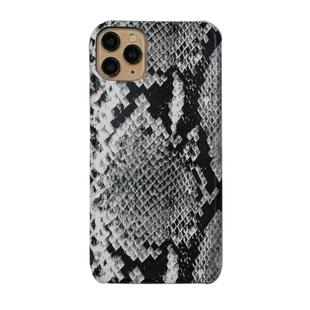 For iPhone 11 Pro Max Snake Skin Pattern PU+PVC Material Shockproof Mobile Protective Case(Light Grey)