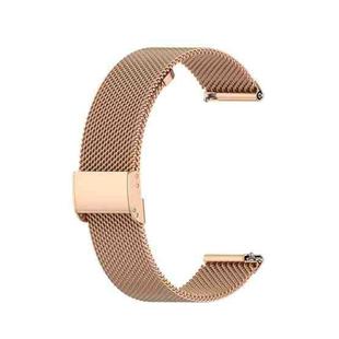 For Huawei GT/GT2 46mm/ Galaxy Watch 46mm/ Fossil Fossil Gen 5 Carlyle 46mm 22mm Stainless Steel Mesh Watch Band(Rose Gold)