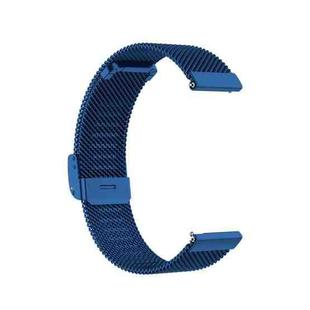 For Huawei GT/GT2 46mm/ Galaxy Watch 46mm/ Fossil Fossil Gen 5 Carlyle 46mm 22mm Stainless Steel Mesh Watch Band(Dark Blue)
