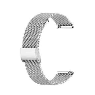 For Huawei GT/GT2 46mm/ Galaxy Watch 46mm/ Fossil Fossil Gen 5 Carlyle 46mm 22mm Stainless Steel Mesh Watch Band(Silver)