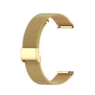 For Huawei GT2 42mm / Galaxy Watch 42mm /Galaxy Active2 20mm Stainless Steel Mesh Watch Band(Gold)