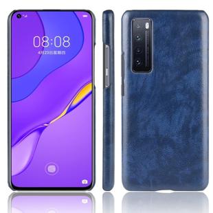 For Huawei Nova 7 Shockproof Litchi Texture PC + PU Case(Blue)