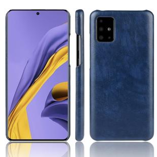 For Samsung Galaxy A51 5G Shockproof Litchi Texture PC + PU Case(Blue)