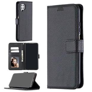 For Huawei P40 Lite  Litchi Texture Horizontal Flip Leather Case with Holder & Card Slots & Wallet & Photo Frame(Black)