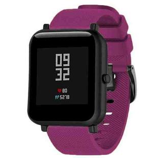 20mm For Huami Amazfit GTS / Samsung Galaxy Watch Active 2 / Gear Sport Silicone Watch Band(Purple)